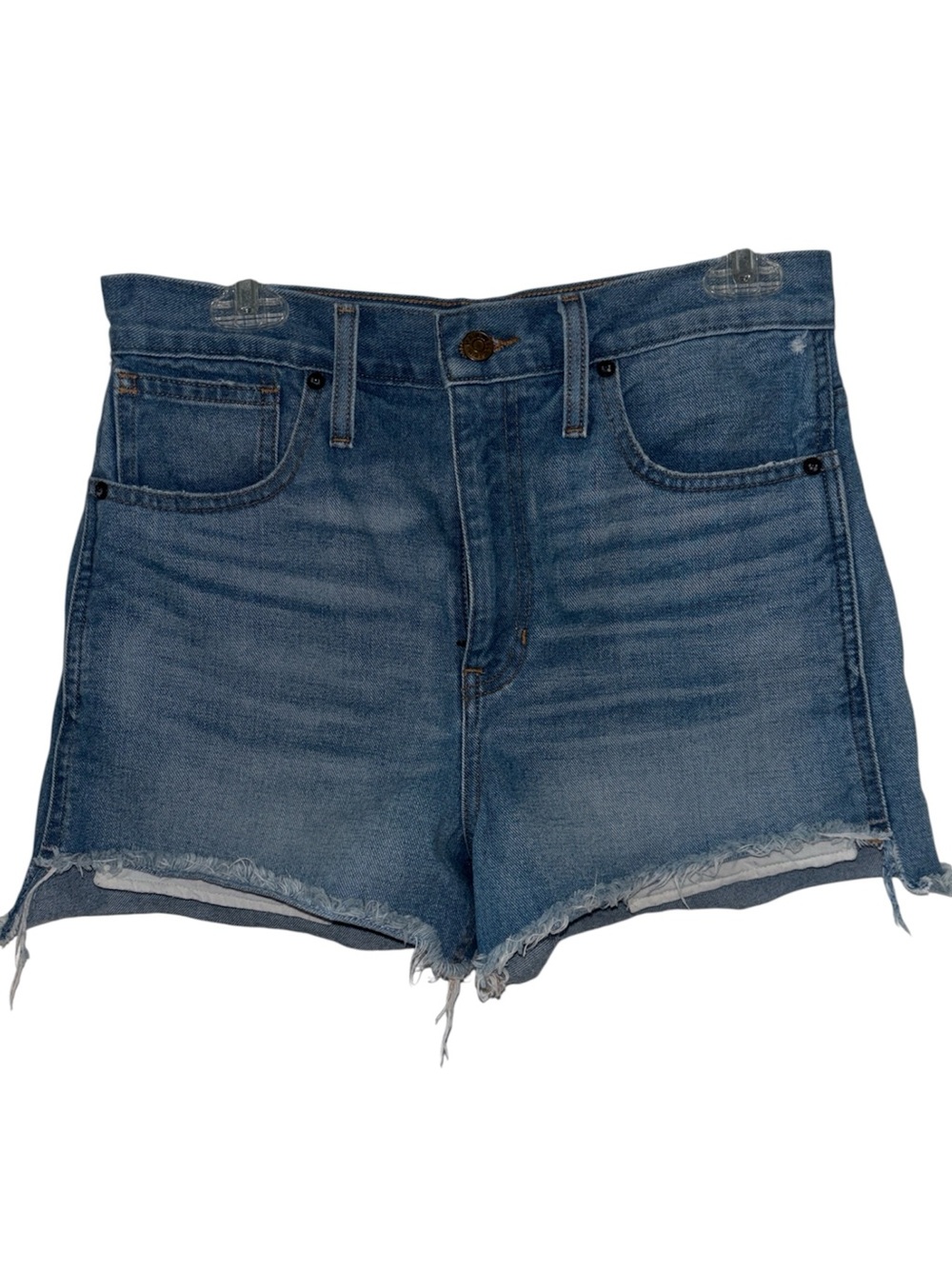 Madewell High Rise Frayed Denim Shorts